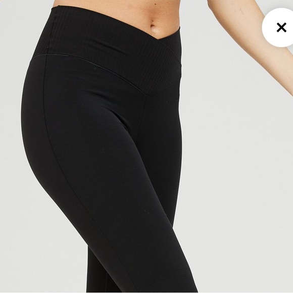 OFFLINE By Aerie Real Me High Waisted Crossbody Rib Super Flare Leggings - Picture 9 of 11